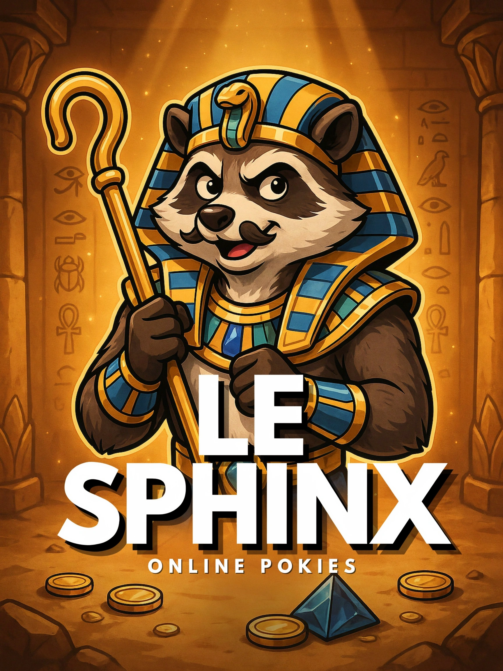 In-game art from the Le Pharaoh pokie